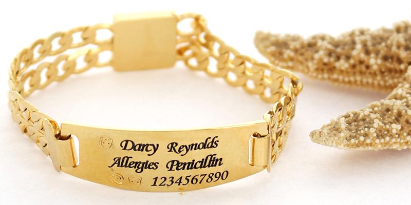 personalized ID bracelet